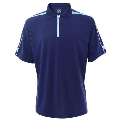 拉鍊款撞色排汗POLO衫(女版YOKO領)