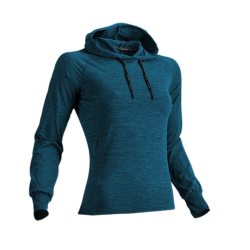 專業健身排汗長袖帽T(女款)