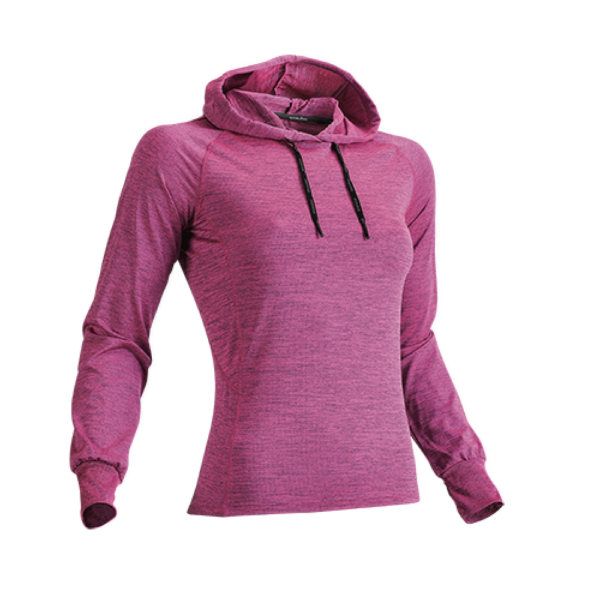 專業健身排汗長袖帽T(女款)