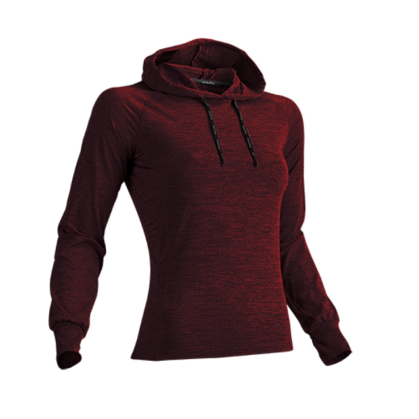 專業健身排汗長袖帽T(女款)