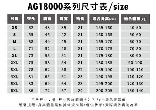 AG18000-___.png 180克26支紗緊密賽洛紡頂級精梳棉圓筒T恤